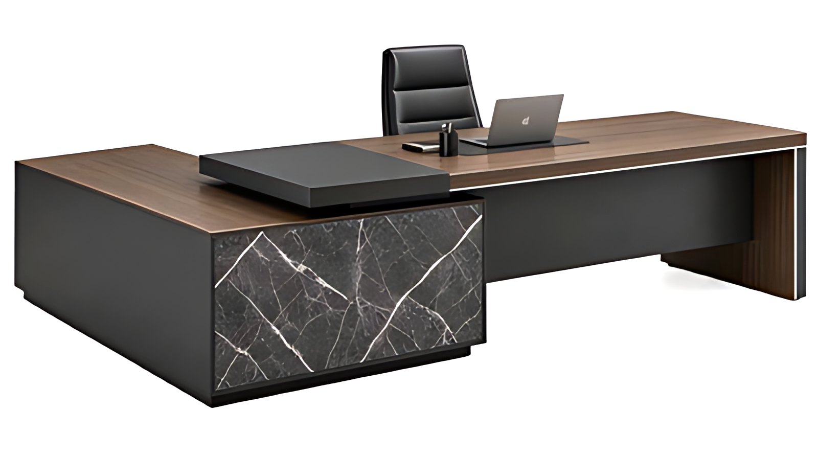Marble Laminate Front Executive Table MK-118 by ModularKart