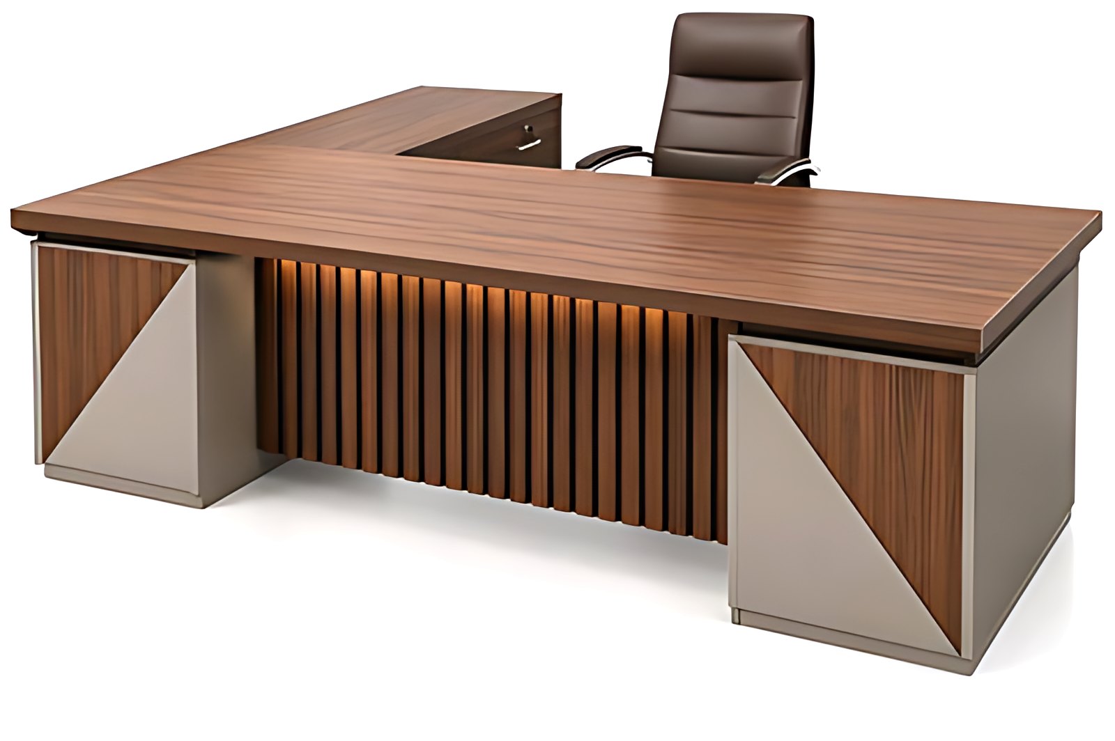 Slatted Front Director Desk MK-146 by ModularKart