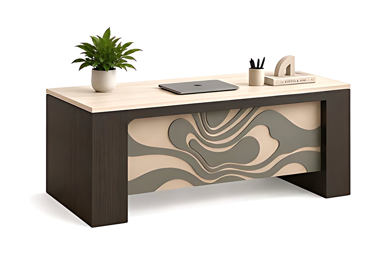 Sculpted Wave Executive Desk MK-176 by ModularKart