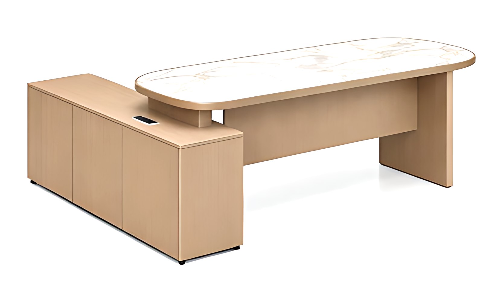 Marble Laminate Curve Executive Table MK-177 by ModularKart