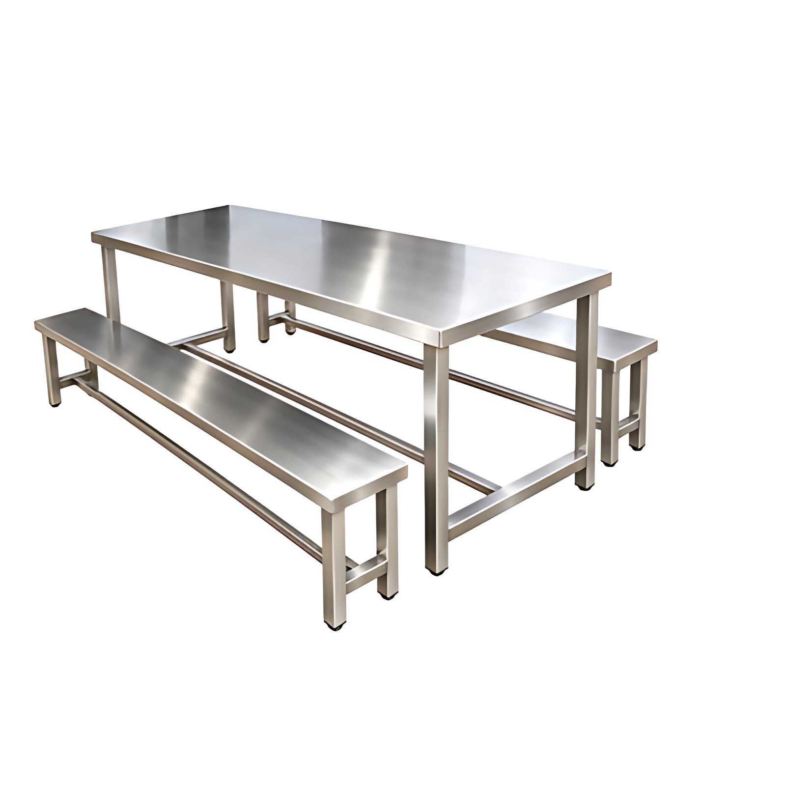 Stainless Steel Tea Table with Benches MK-CF-203 by ModularKart