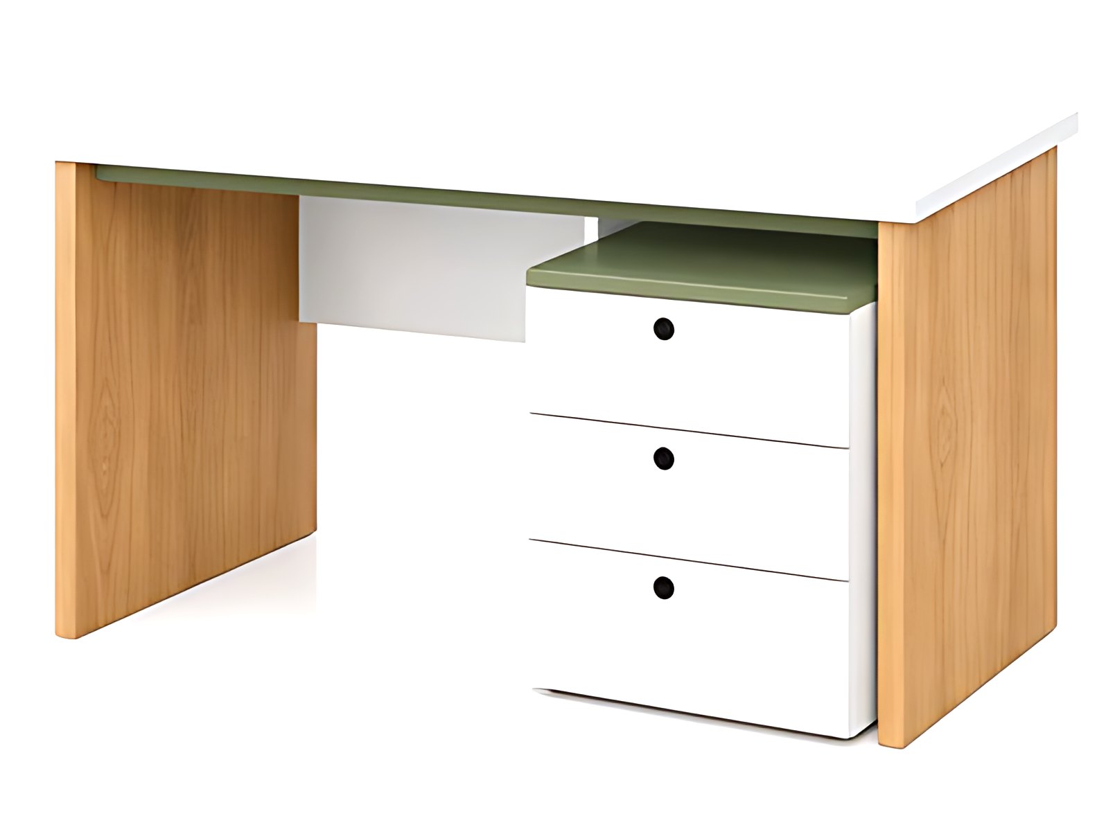 White Drawer Study Table MK-OT-105 by ModularKart