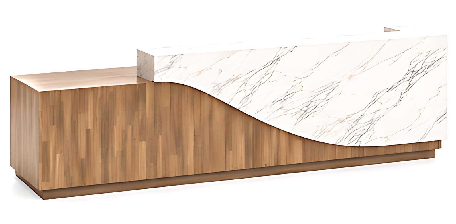 Marble Wave Reception Desk MK-RC-103 by ModularKart
