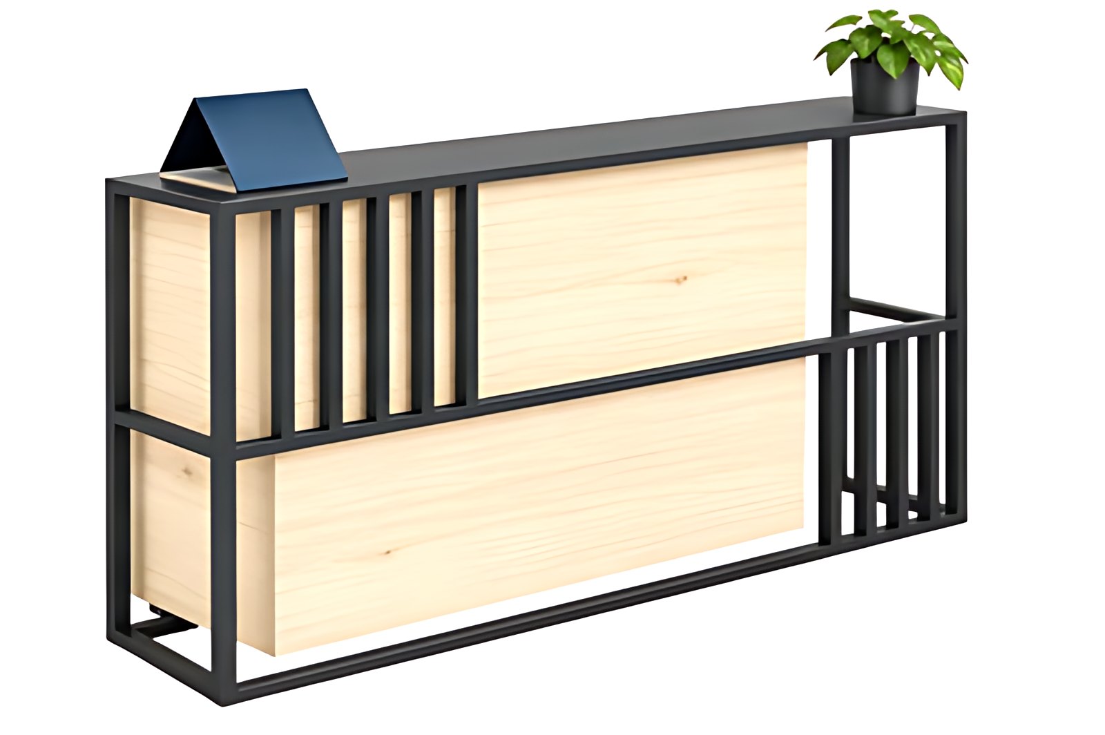 Industrial Frame Reception Counter MK-RC-108 by ModularKart