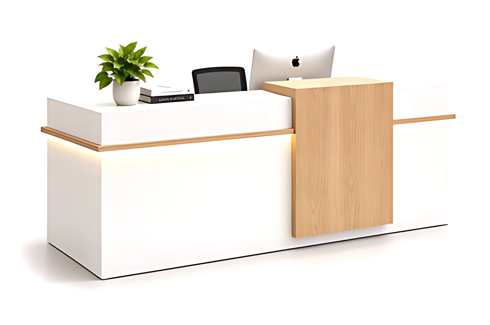 Oak Accent Reception Desk MK-RC-118 by ModularKart
