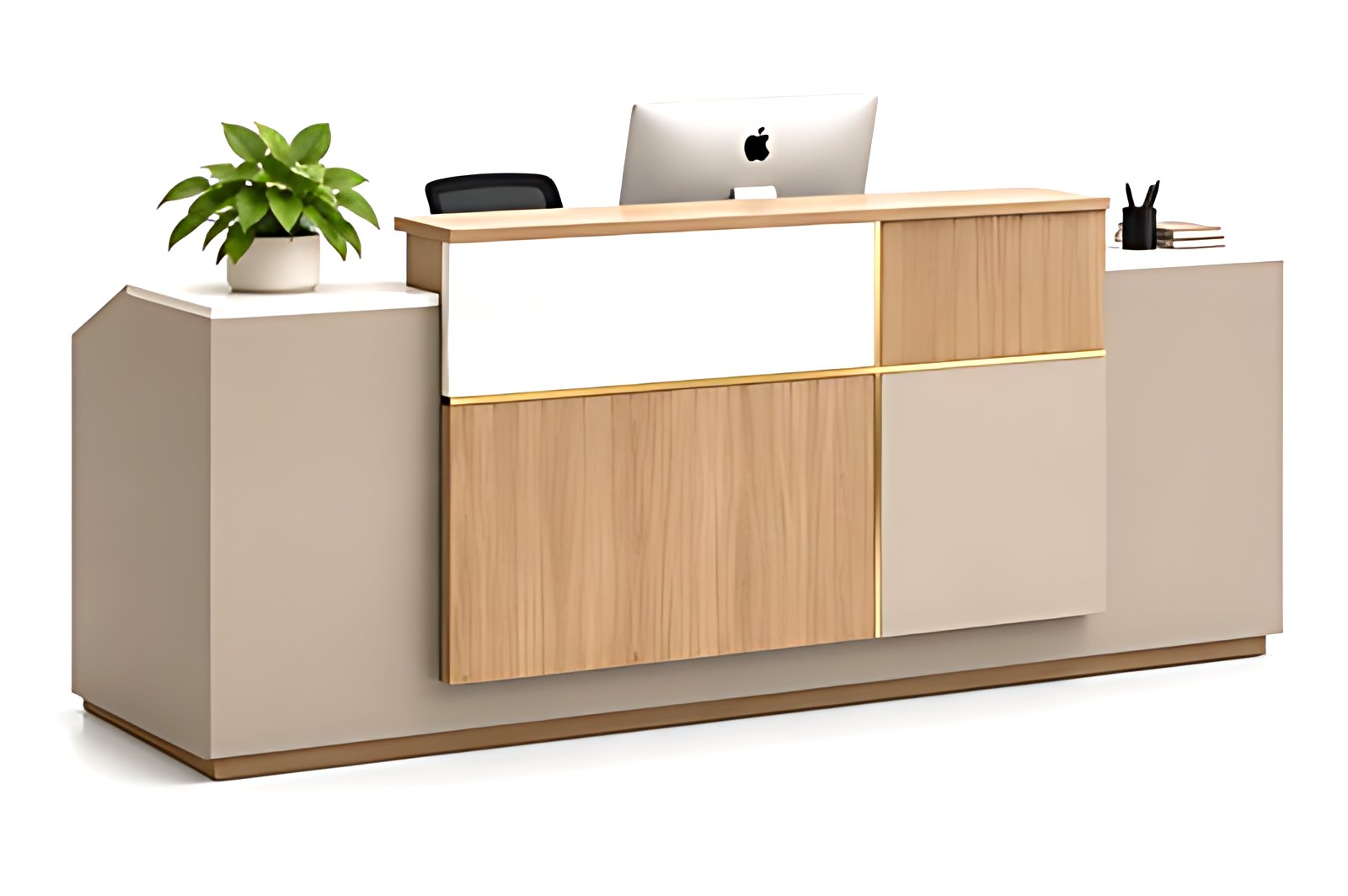 Patchwork Panel Reception Desk MK-RC-121 by ModularKart