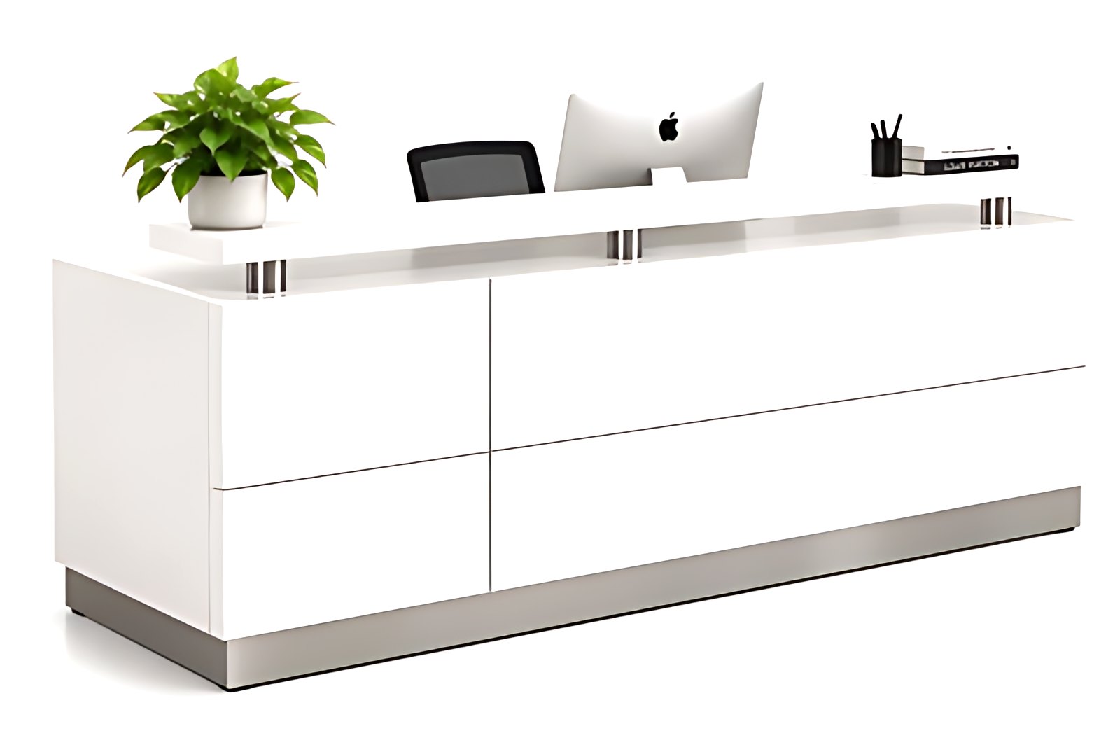 Classic White Reception Counter MK-RC-122 by ModularKart