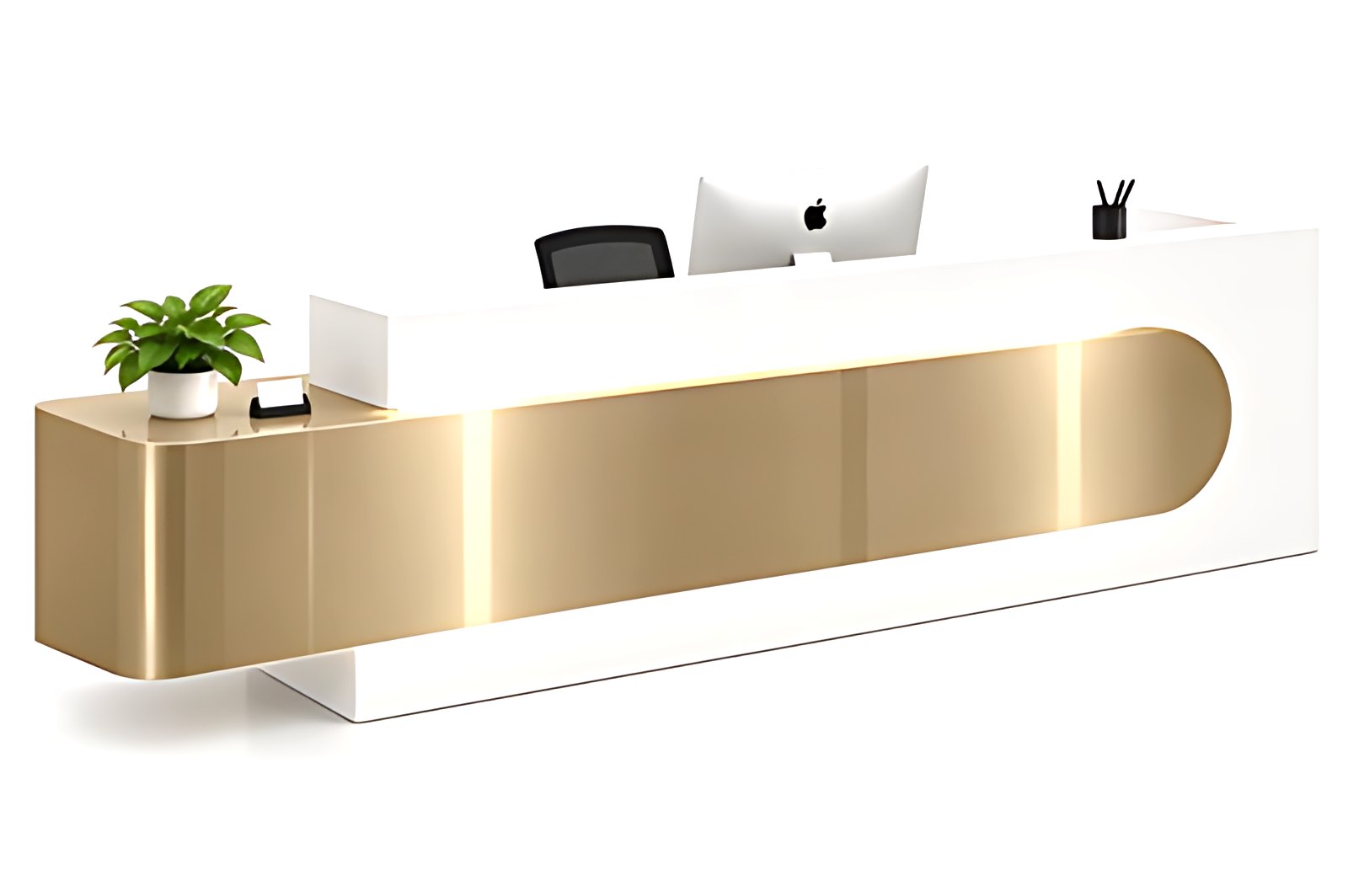 Champagne Gold Reception Desk MK-RC-123 by ModularKart