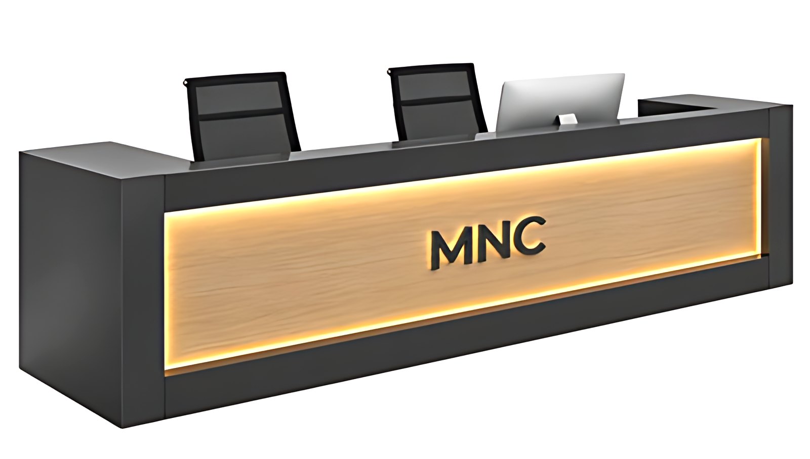 Black Gold Frame Reception Desk MK-RC-131 by ModularKart