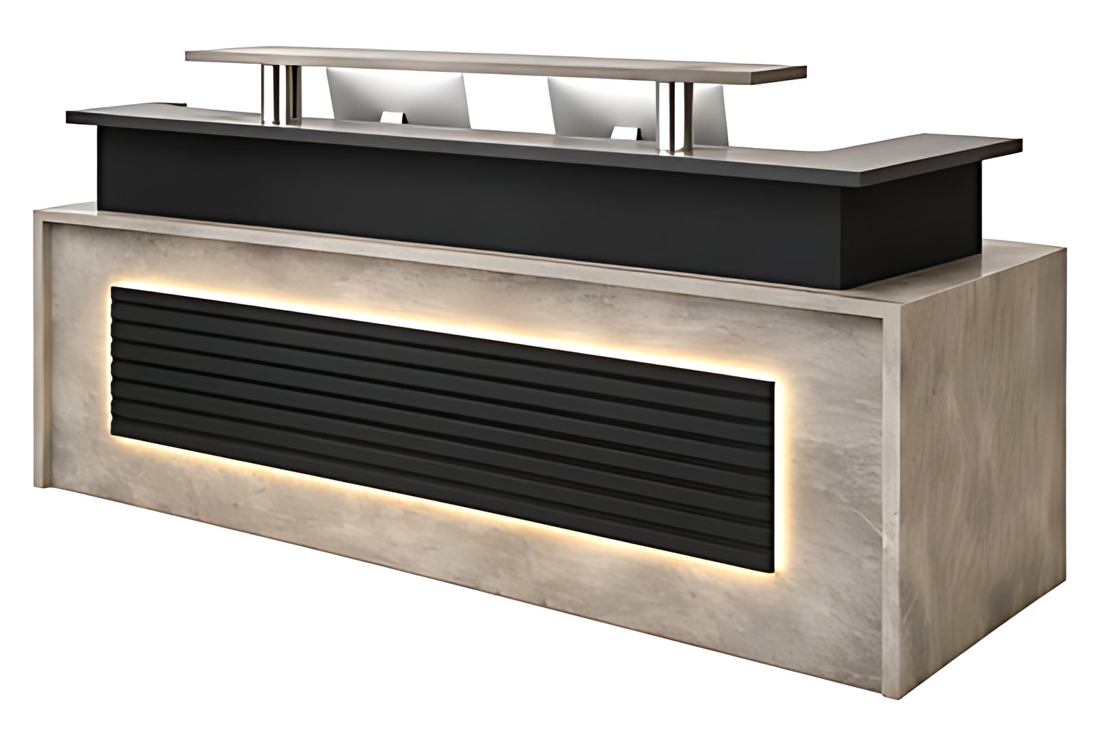 Concrete Raised Reception Desk MK-RC-132 by ModularKart