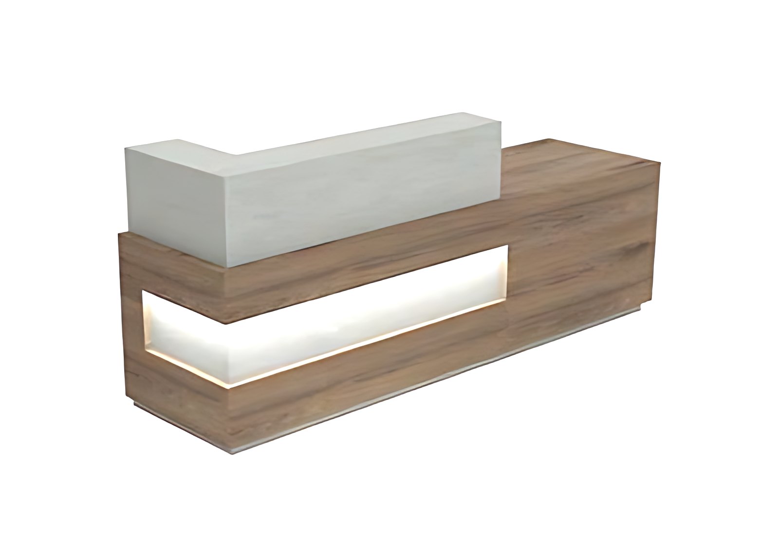 Oak Glow Reception Desk MK-RC-205 by ModularKart