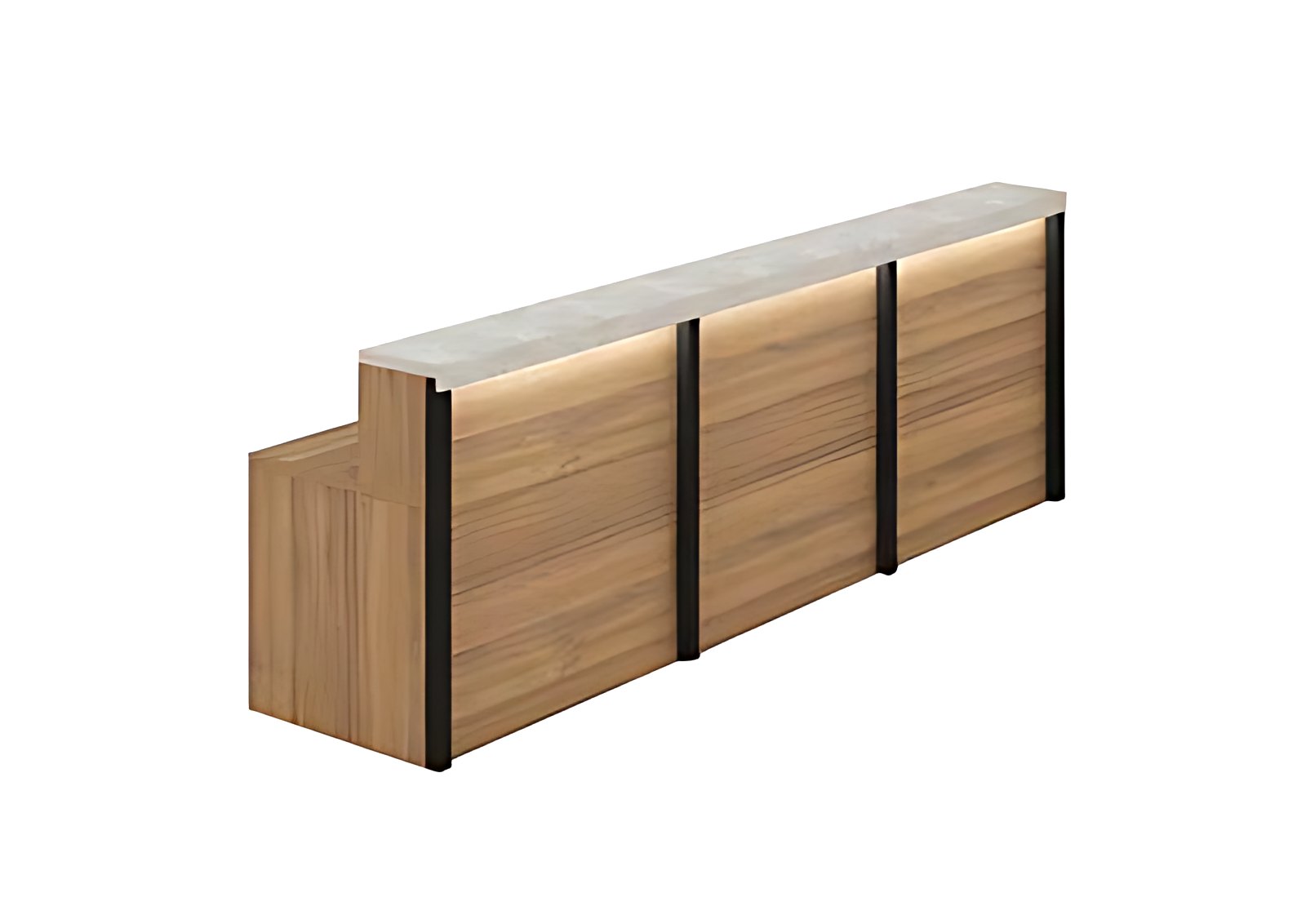 Oak Panel Reception Counter MK-RC-206 by ModularKart