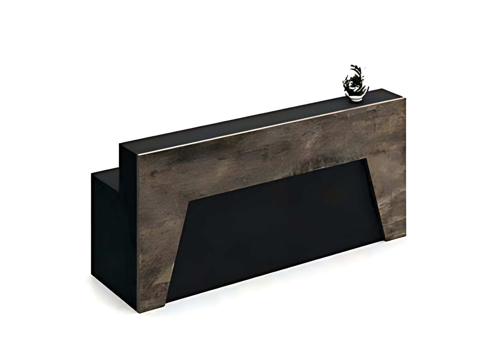 Stone Accent Reception Desk MK-RC-207 by ModularKart