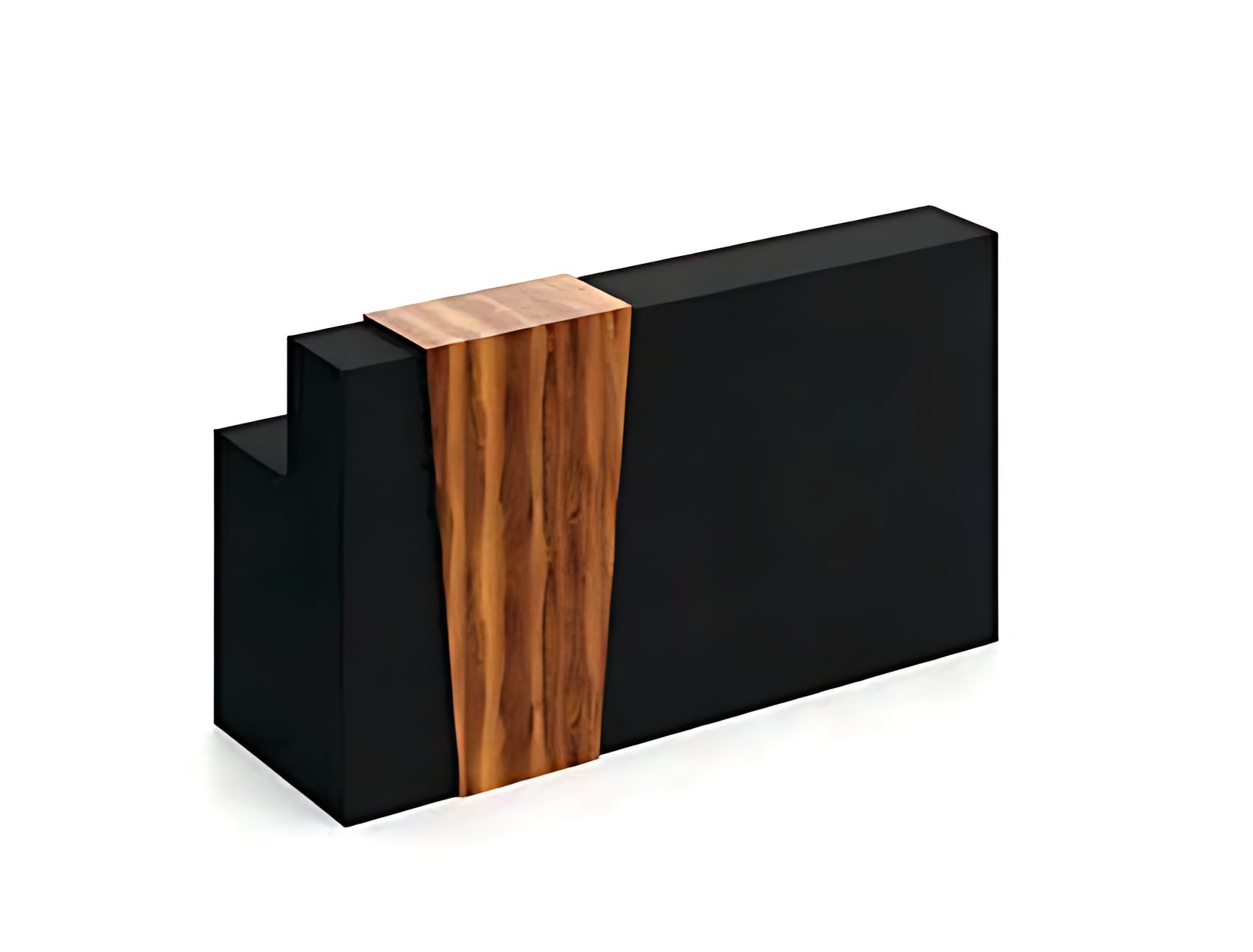 Black Walnut Stripe Reception Desk MK-RC-209 by ModularKart