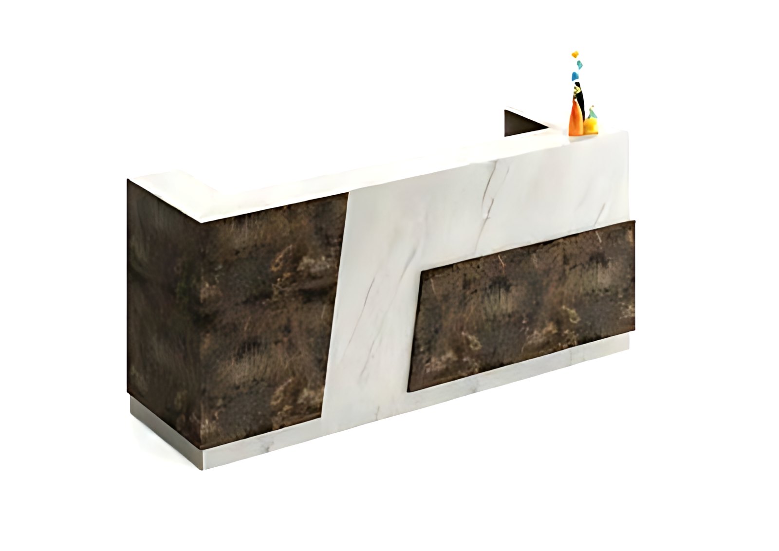 Marble Diagonal Reception Desk MK-RC-211 by ModularKart