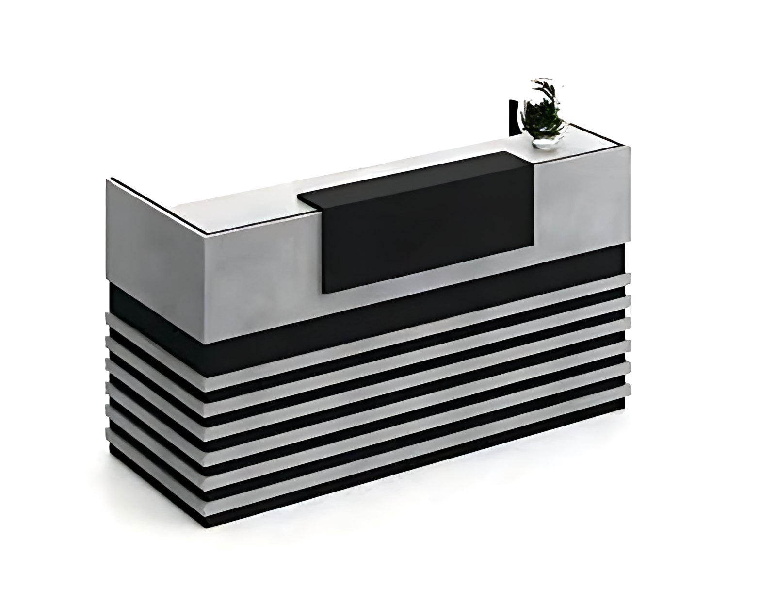 Striped Base Reception Desk MK-RC-212 by ModularKart