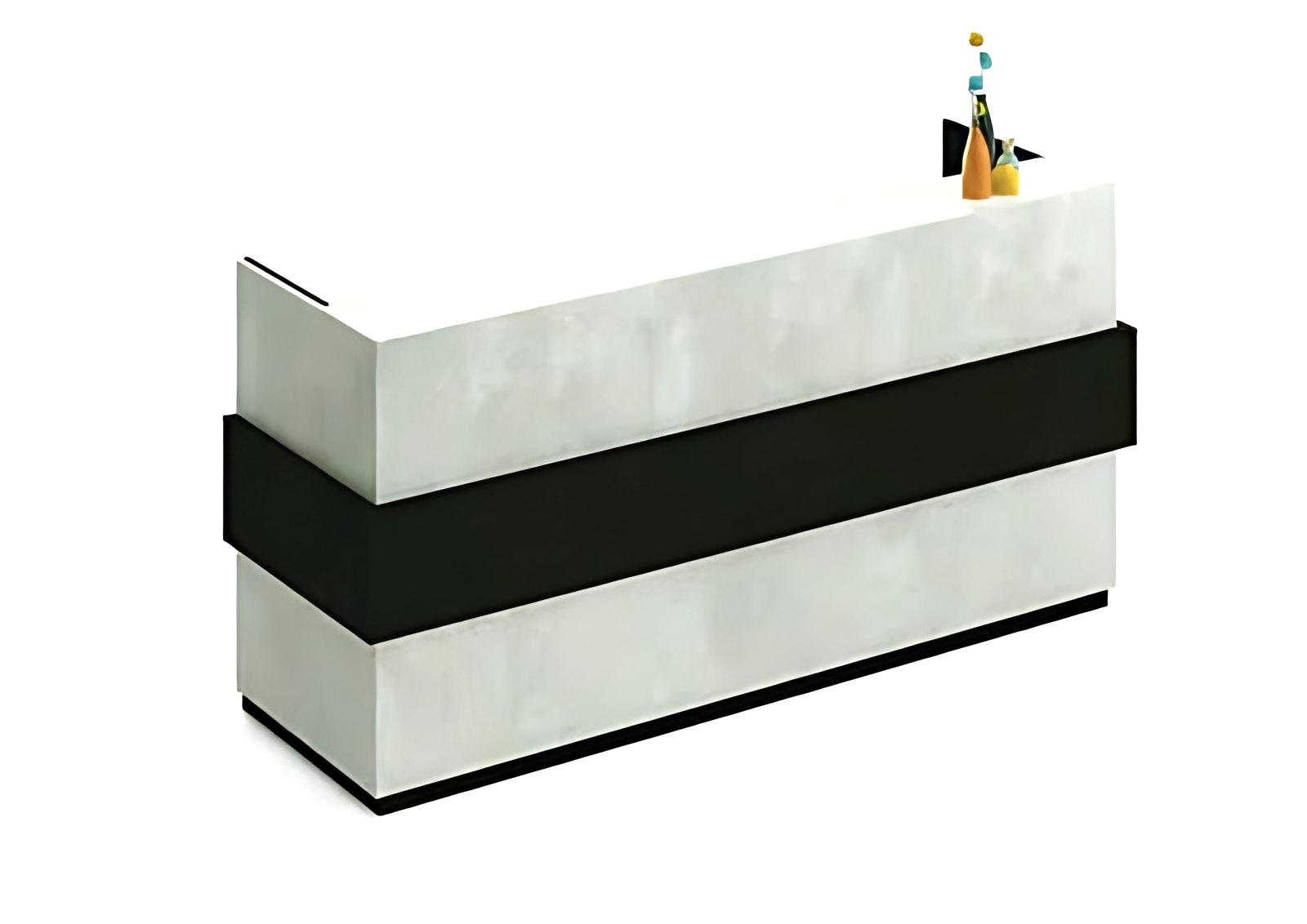 Black Band Reception Desk MK-RC-218 by ModularKart