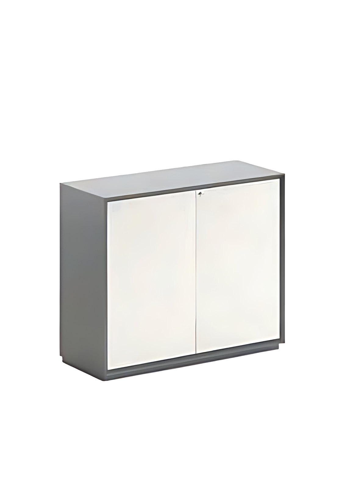 Low Two-Door Grey Cabinet MK-ST-123 by ModularKart