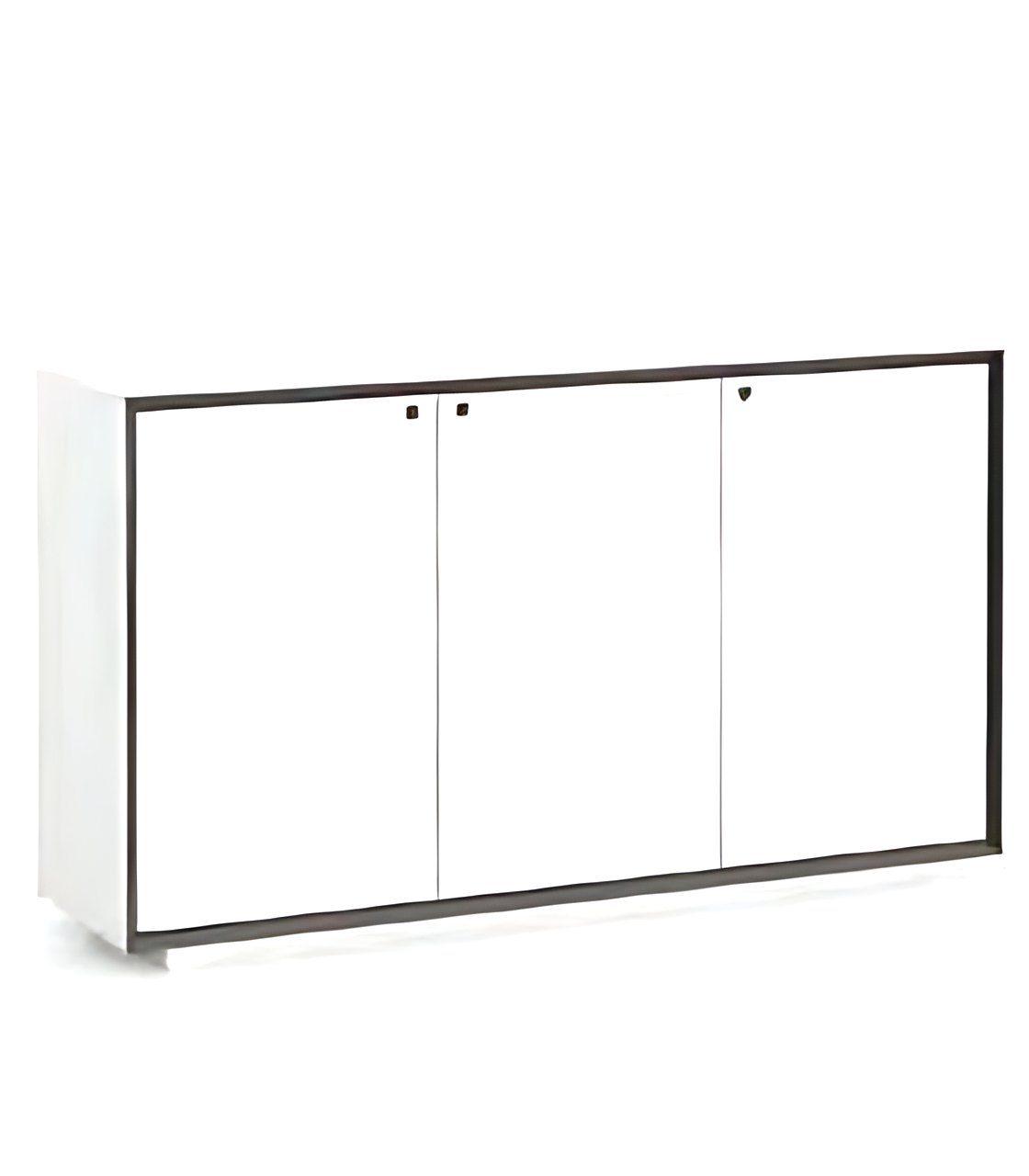 Low Three-Door White Cabinet MK-ST-127 by ModularKart