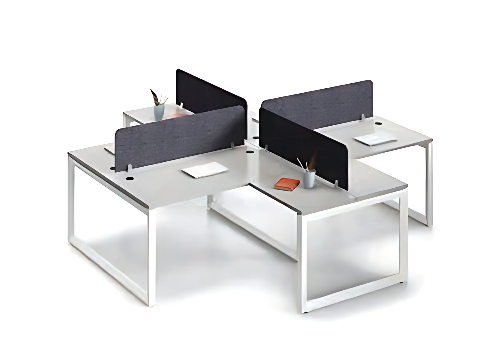 Four-Seater Cluster Workstation MK-WS-109 by ModularKart