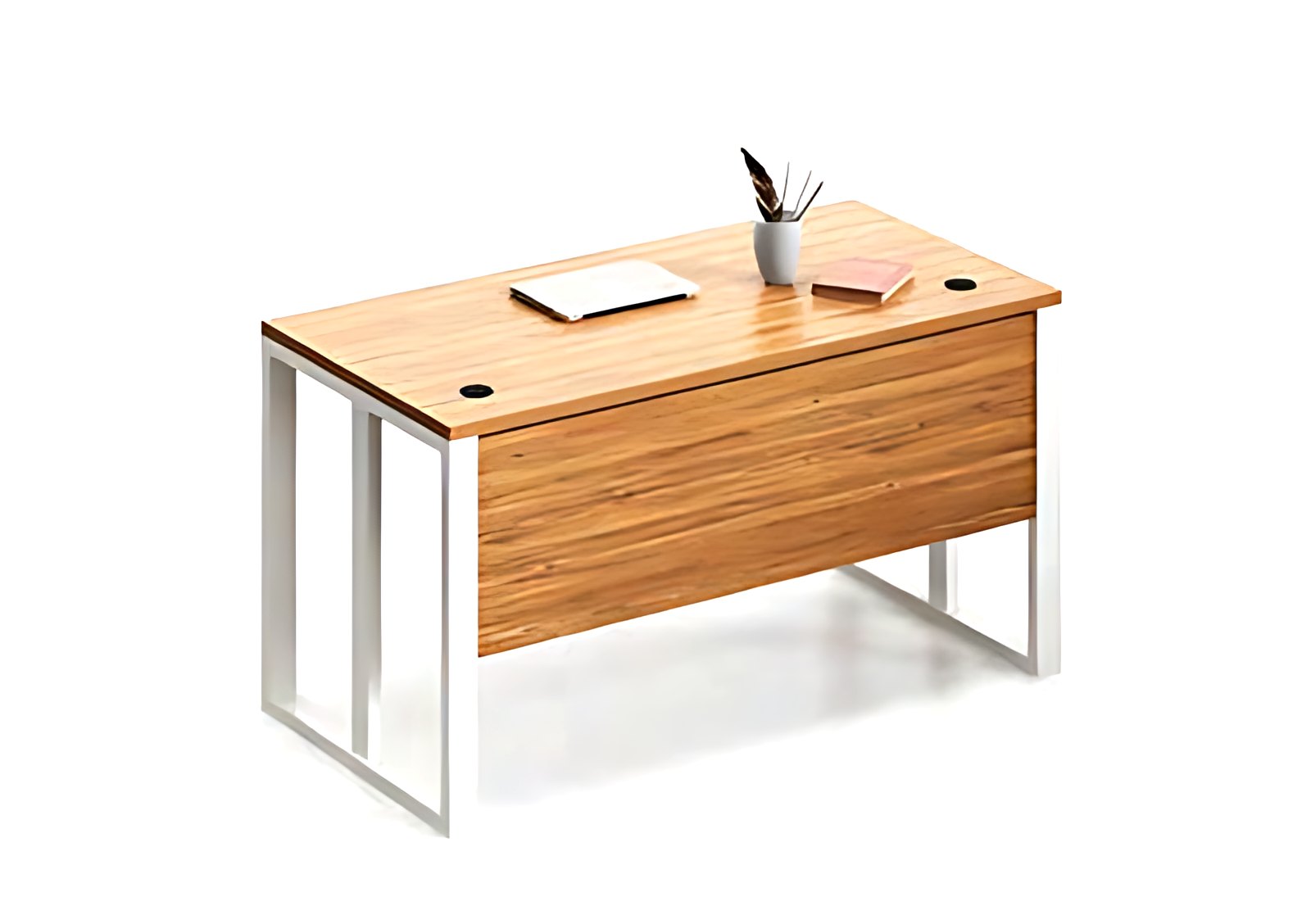 Single Line Desk, Oak Top MK-WS-114 by ModularKart
