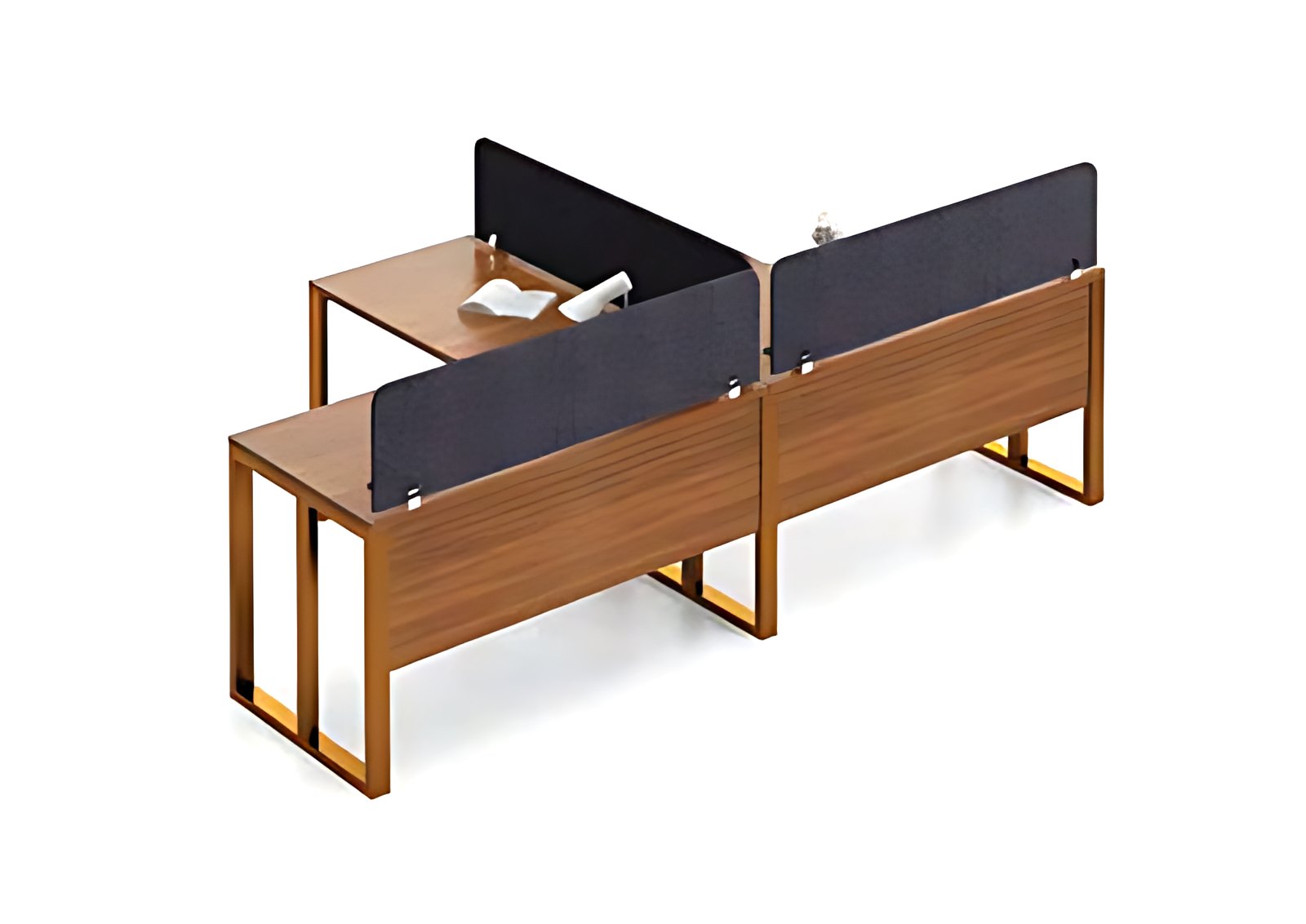 Four-Seater L-Shape Workstation MK-WS-117 by ModularKart